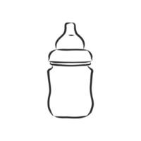 baby bottle vector sketch