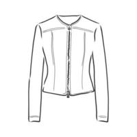 bosquejo del vector de la chaqueta de cuero