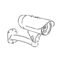 security camera vector sketch