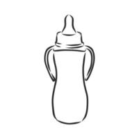 baby bottle vector sketch