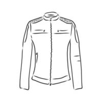 bosquejo del vector de la chaqueta de cuero