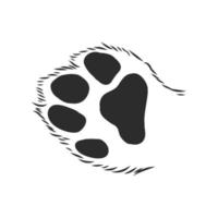 trail of a cat vector sketch