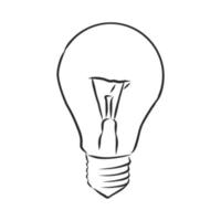 light bulb vector sketch