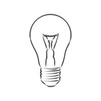 light bulb vector sketch