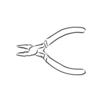 vector sketch pliers