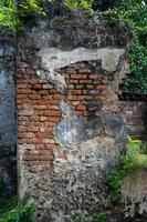 The texture of a red brick wall of an old king's palace photo