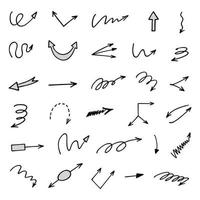 Vector set of hand drawn arrows, elements for presentation