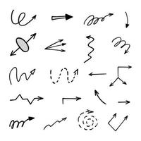 Vector set of hand drawn arrows, elements for presentation