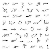 Vector set of hand drawn arrows, elements for presentation