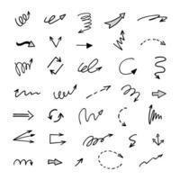 Vector set of hand drawn arrows, elements for presentation