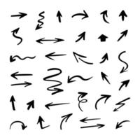 Vector set of hand drawn arrows, elements for presentation