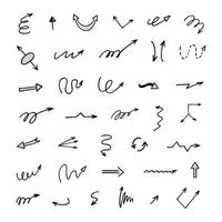 Vector set of hand drawn arrows, elements for presentation