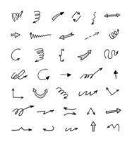 Vector set of hand drawn arrows, elements for presentation