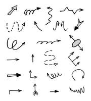 Vector set of hand drawn arrows, elements for presentation