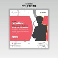 Digital marketing social media post template vector