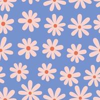 Minimalist flowers pattern vector seamless