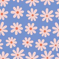 Minimalist flowers pattern vector seamless