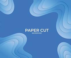blue paper cut background for wallpaper vector