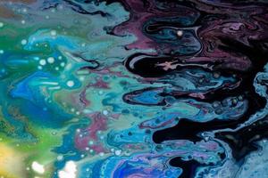 Abstract Acrylic pour Liquid marble surfaces Design. photo