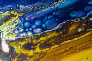 Abstract Acrylic pour Liquid marble surfaces Design. photo