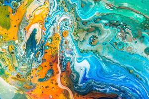 Abstract Acrylic pour Liquid marble surfaces Design. photo