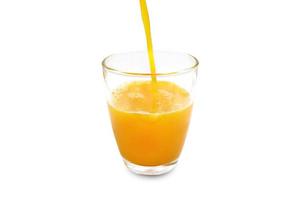 Glass of Orange juice isolate on white background with clipping path. photo