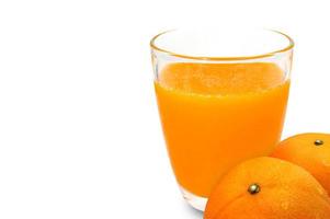 Glass of Orange juice  isolate on white background with clipping path. photo