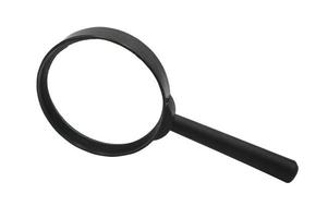 Magnifying glass isolated on white background with Clipping path. photo
