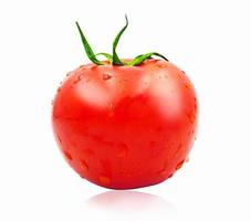 Tomato isolated on white background with clipping path. photo