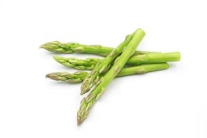 Fresh asparagus vegetable isolated on white background. photo