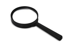 Magnifying glass isolated on white background with Clipping path. photo