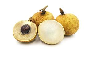 Fresh longan isolated on white background. photo