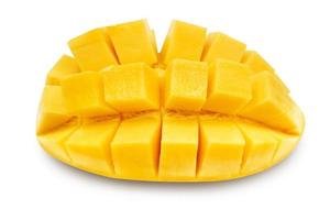 Mango fruit isolated white background with clipping path. photo