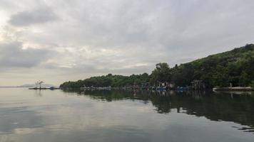 Timelapse fishing village near the small hill video