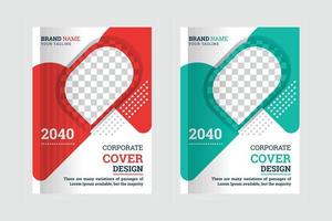 Annual report corporate book cover design template a4 or can be used to magazine, flyer, poster, banner, portfolio, company profile, website, brochure cover design vector