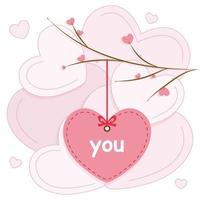 vector illustration card for valentine's day heart