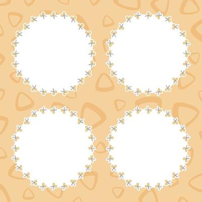 Frame with Scissor for banner, poster, and greeting card