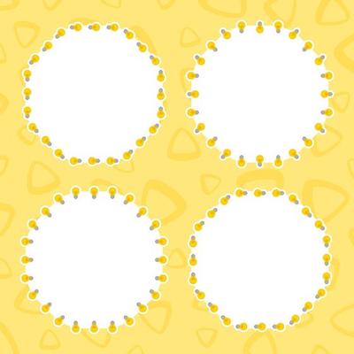 Frame with Bulb for banner, poster, and greeting card
