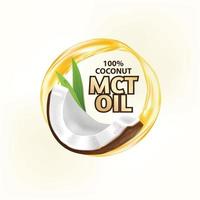 Coconut MCT oil Health Benefits Vector Illustration