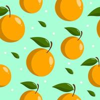 Ilustración de vector de patrones sin fisuras de fruta naranja