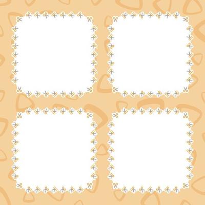 Frame with Scissor for banner, poster, and greeting card