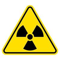 Radiation sign. Warning symbol. Radioactive vector flat icon