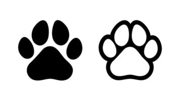 Paw print icon. Animal symbol, vector