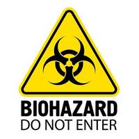 Biohazard sign. Danger symbol. Do not enter. Vector flat icon