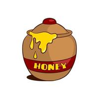 Honey pot cartoon vector illustration