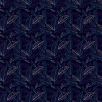 Vector seamless pattern with leaves