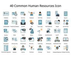 lindo icono plano de recursos humanos comunes vector