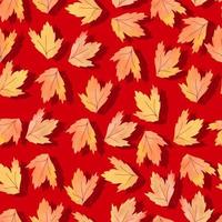 fallen autumn leaves vector pattern