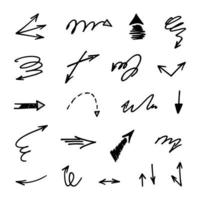 Vector set of hand drawn arrows, elements for presentation