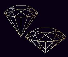 Vector luxury crystal diamond shape. Geometric Premium Glitter Icon, Polygon mosaic shape amethyst gem quartz stone line art style
